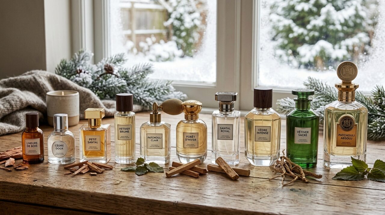 Os 10 perfumes amadeirados que mais se destacam no inverno de 2026, do mais discreto ao mais marcante