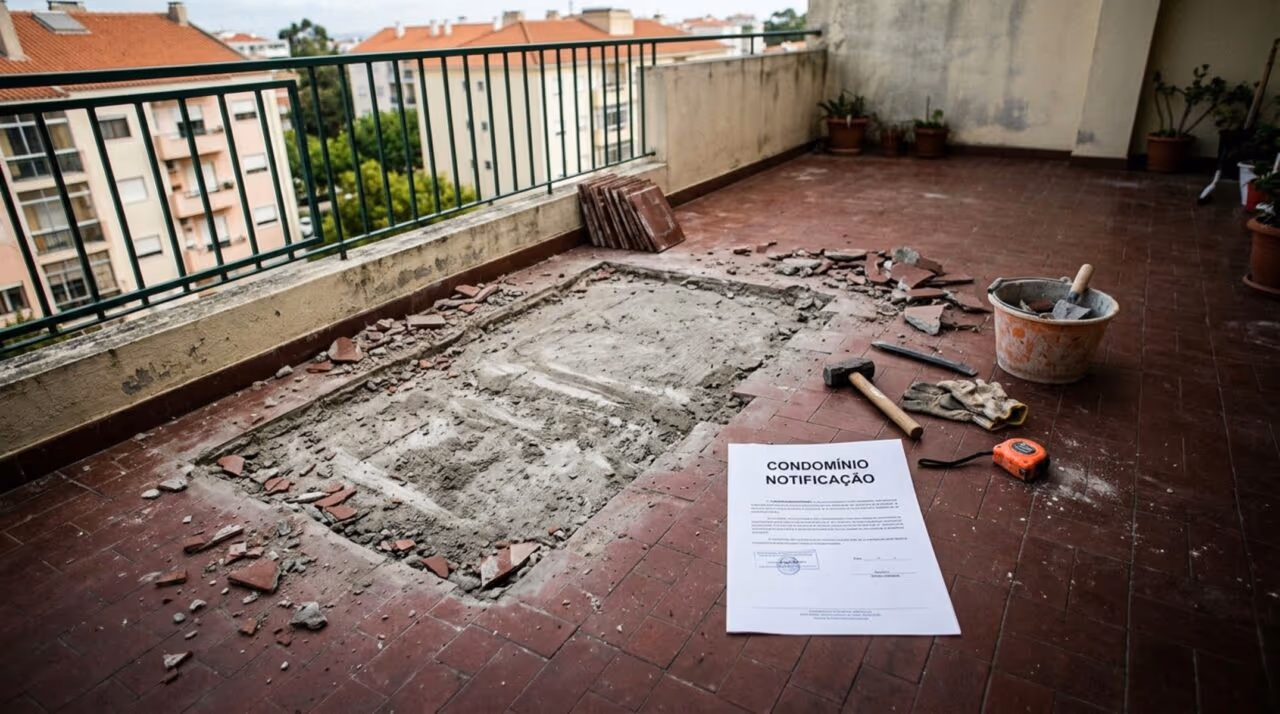 Confirmado pela lei da propriedade horizontal: o proprietário de um apartamento não pode alterar o piso da sua sacada sem a permissão do condomínio