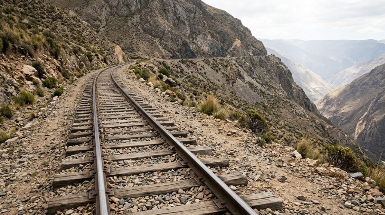 A complexa e robusta malha ferroviária projetada para conectar regiões estratégicas acima de 4.000 metros de altitude