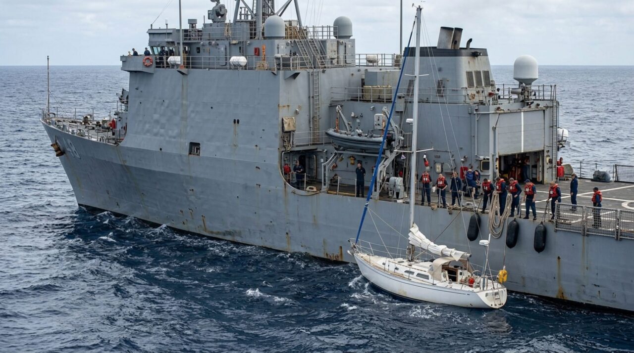 A coordenada e precisa intervenção naval que encerrou meses de isolamento e incerteza em meio às rotas marítimas