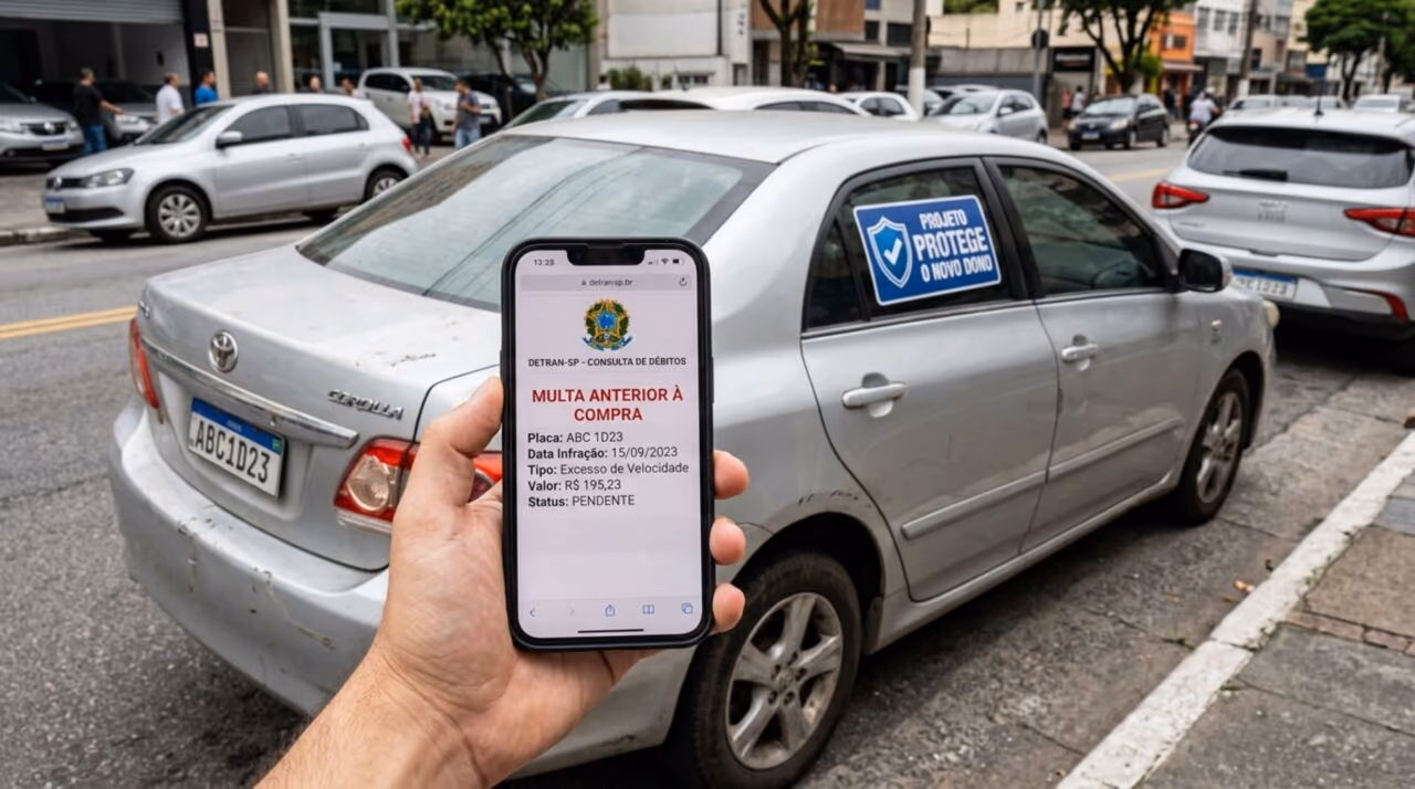 Carro usado pode receber multa registrada depois da venda e compradores devem ficar alertas