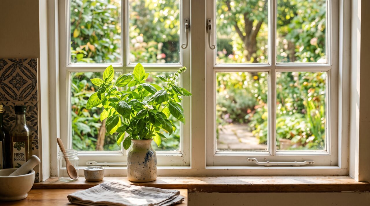 Jardinagem doméstica e cultivo de temperos.