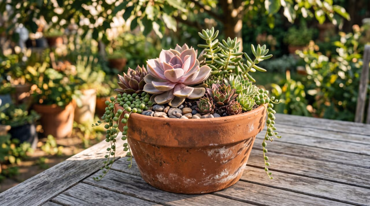 Suas suculentas nunca mais vão apodrecer ou perder folhas se você adotar esse truque simples de drenagem no fundo do vaso antes de plantar