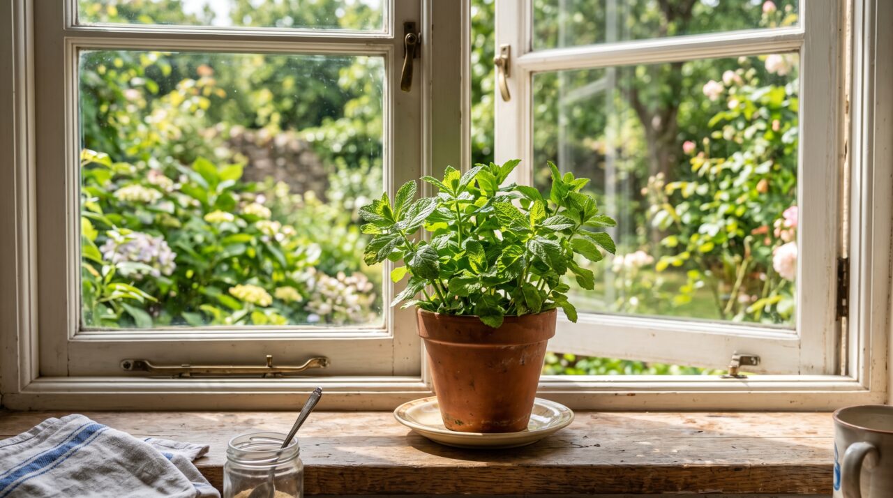 Motivos para cultivar hortelã na janela da cozinha.