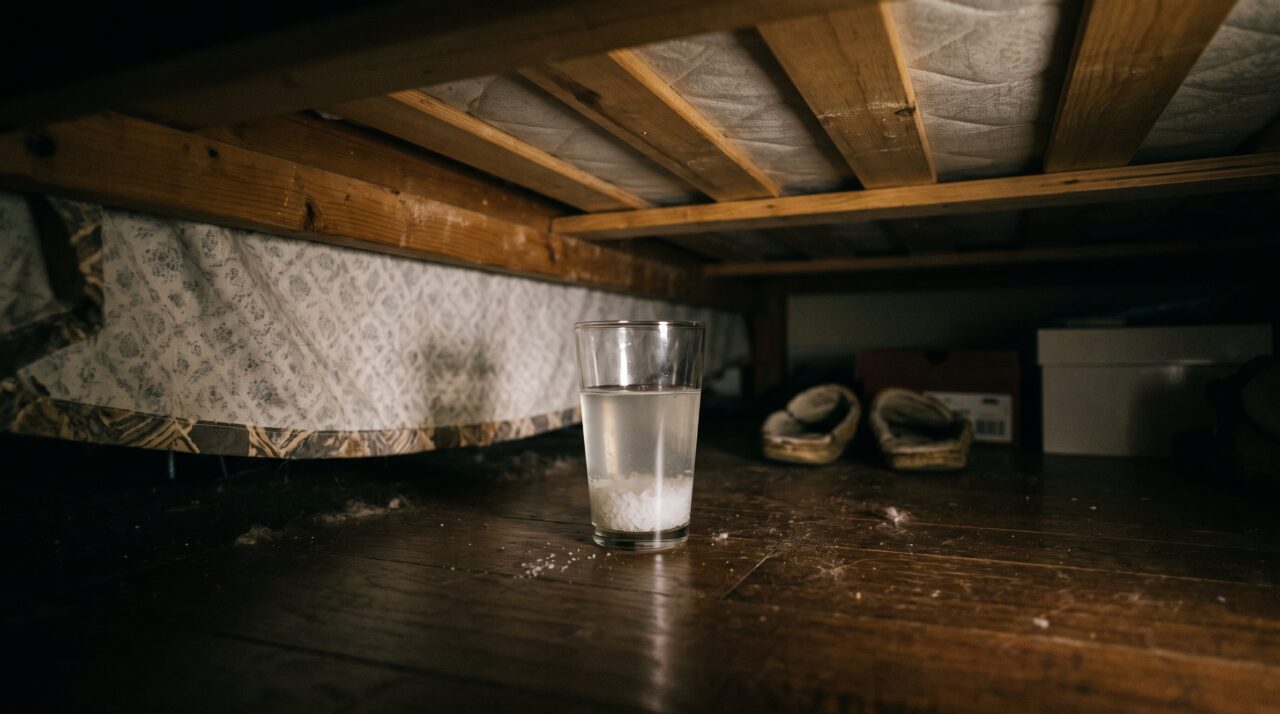 Colocar um copo de vidro com vinagre e sal grosso debaixo da cama à noite: o que acontece com a qualidade do ar do quarto enquanto você dorme