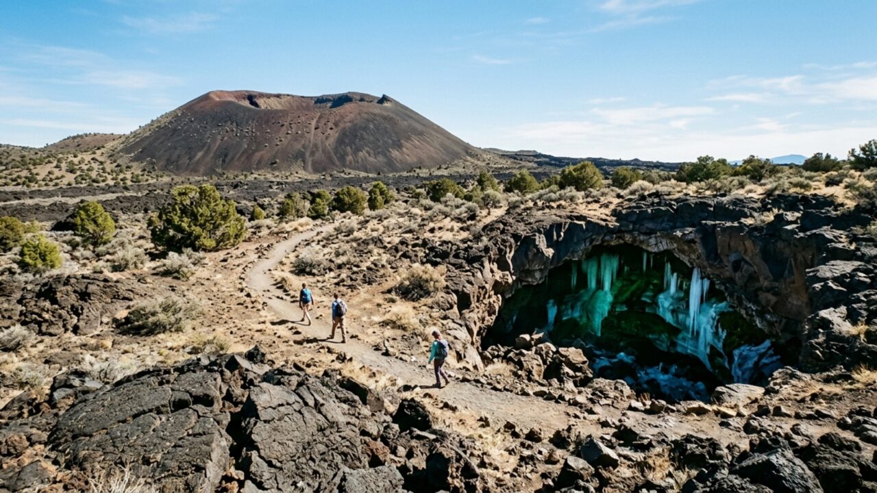 Uma caverna congelada a -0,6 °C que não derrete no calor do deserto e esconde camadas de gelo de até 6 metros de espessura