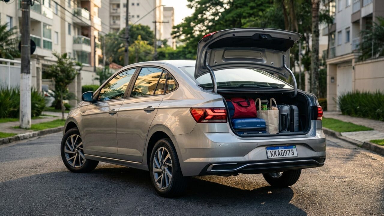 Sedã da Volkswagen leva 521 litros no porta-malas e supera vários SUVs que parecem muito maiores por fora