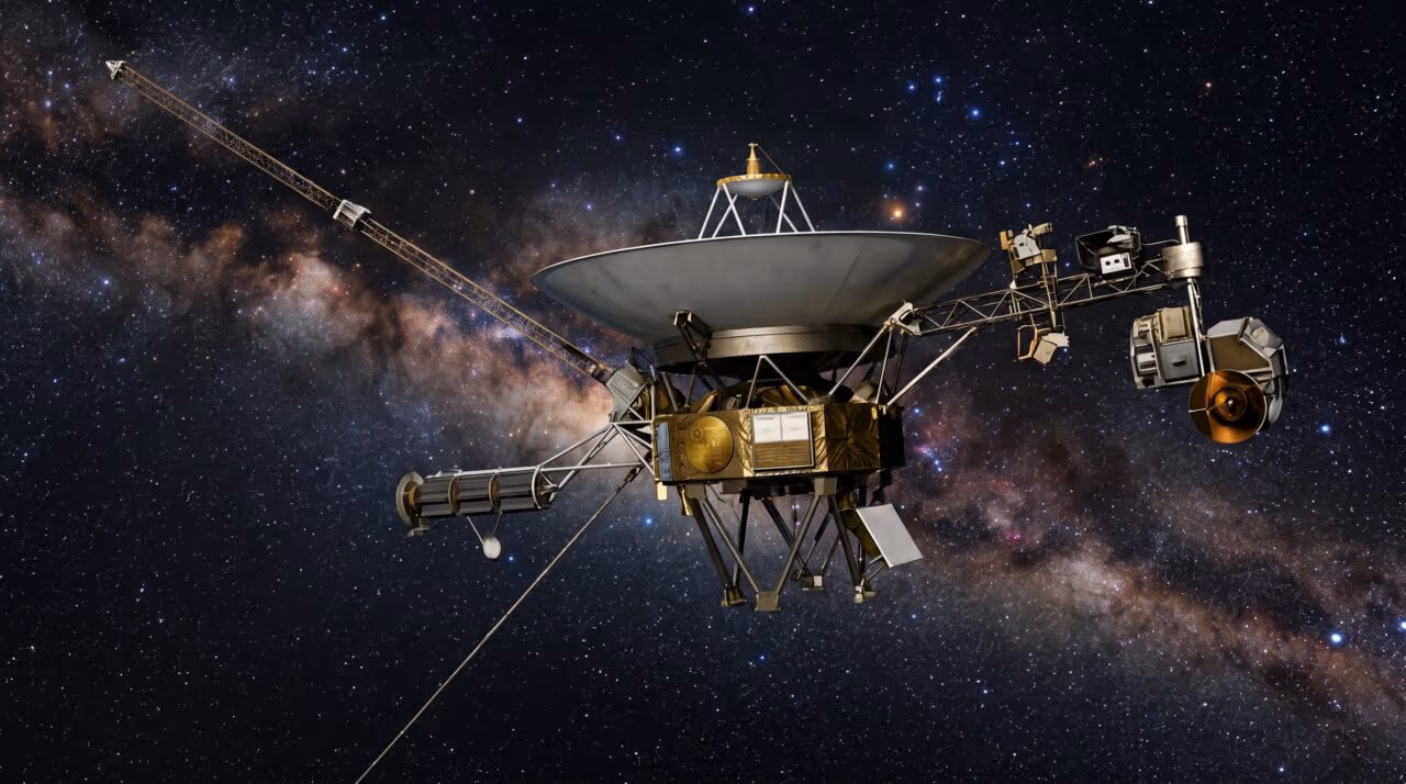 A Voyager 1 continua atravessando o espaço interestelar com seis computadores que, juntos, somam cerca de 68 kilobytes de memória; menos capacidade de armazenamento do que uma única fotografia compactada em um celular moderno