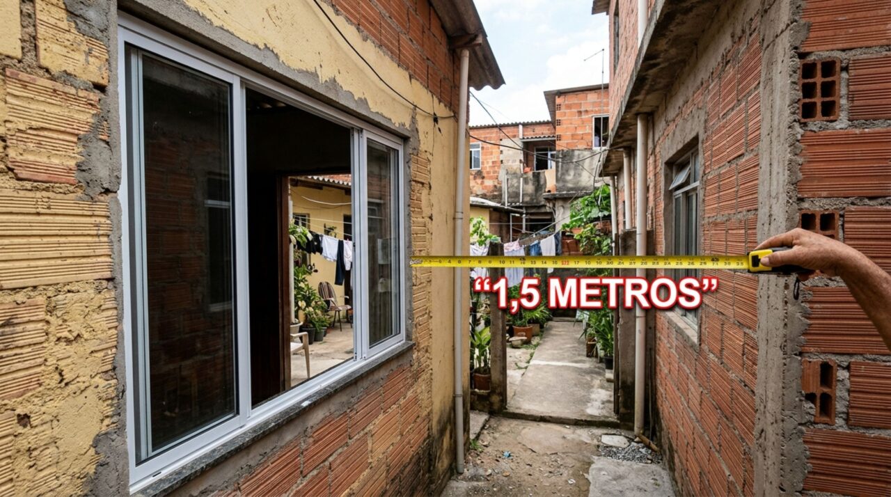 Vizinho construiu janela na direção da casa do vizinho a uma distância menor do que a permitida por lei e foi obrigado a desfazer toda a obra