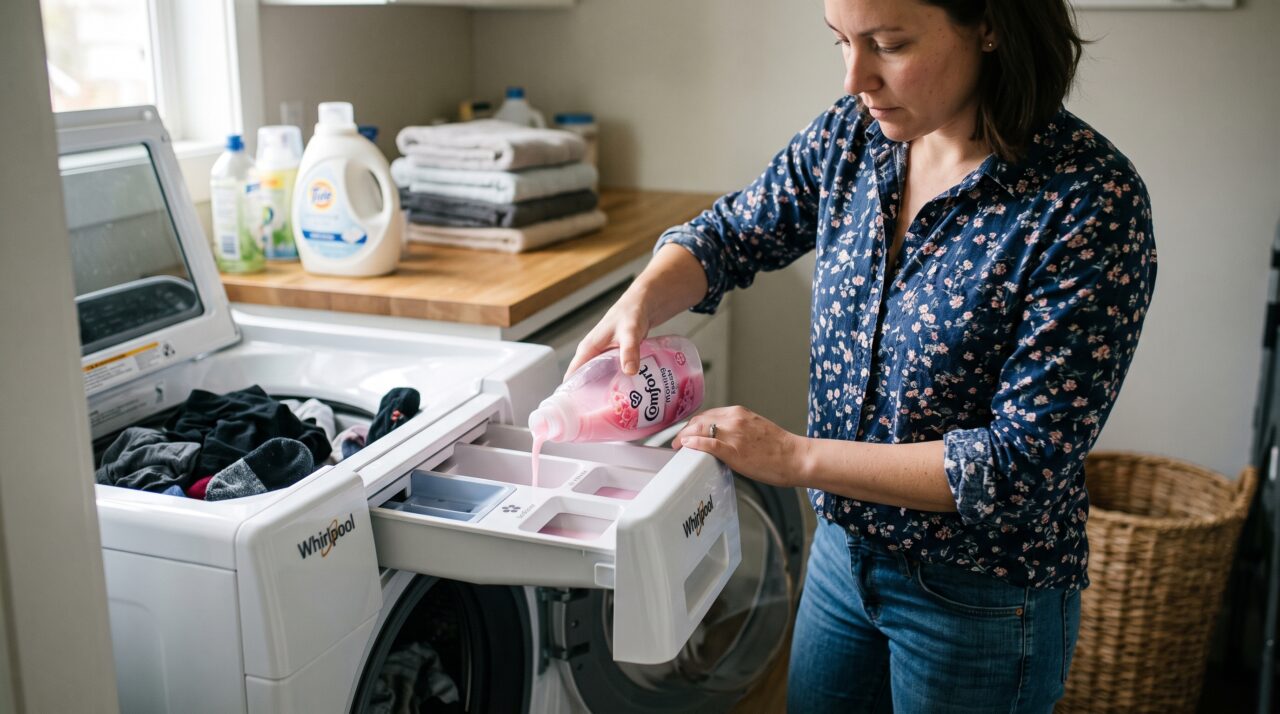 Uso de vinagre branco na lavagem de toalhas de banho para substituir o amaciante.