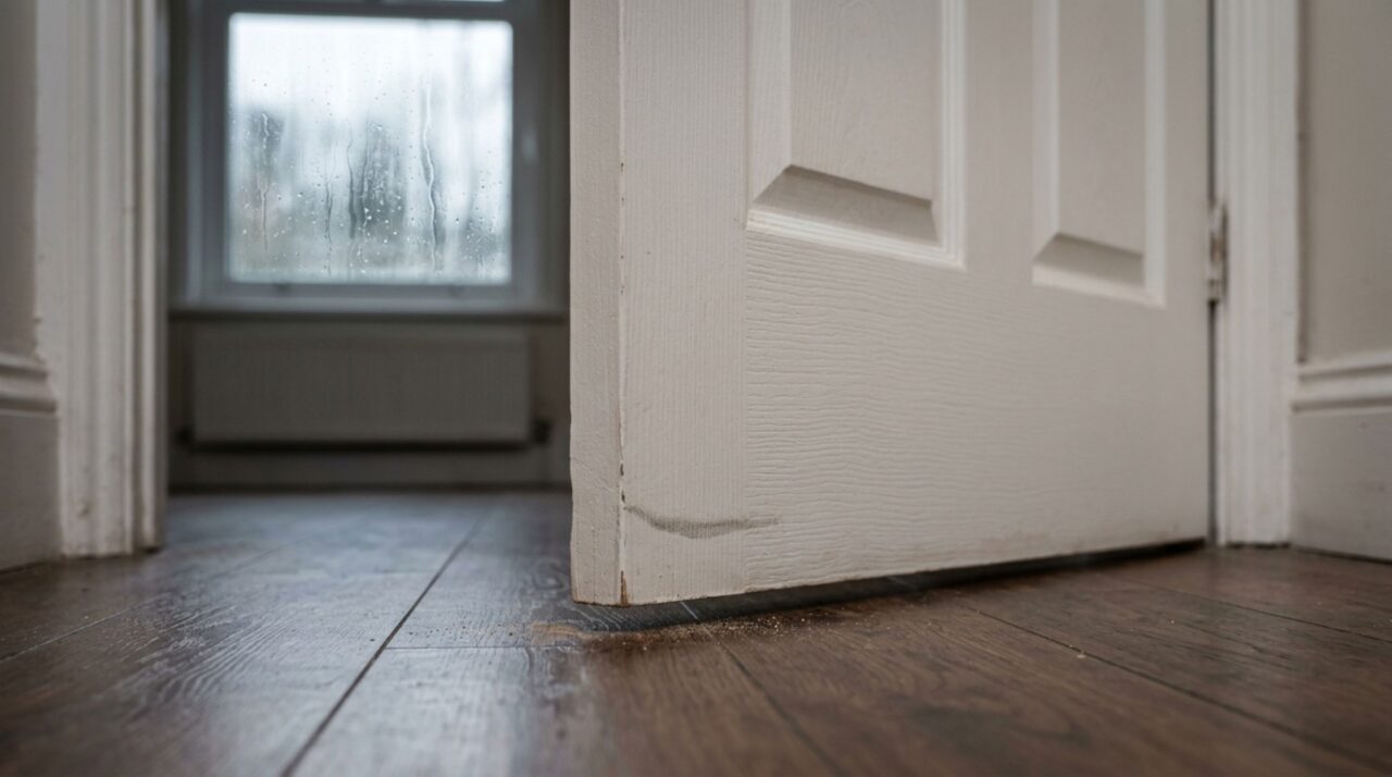 Por que as portas de madeira de casa começam a raspar no chão justamente durante os meses mais frios e úmidos