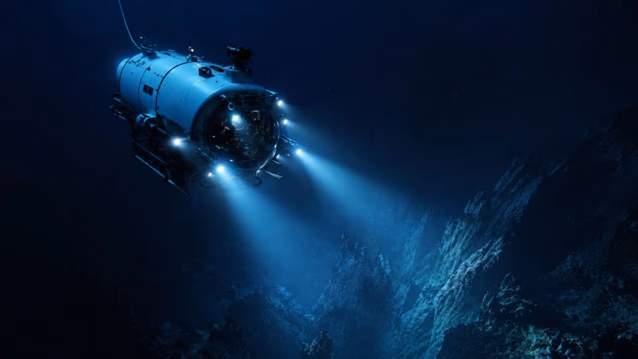 Este submarino desce a 11.000 metros onde a luz não existe e encara um limite assustador da Terra