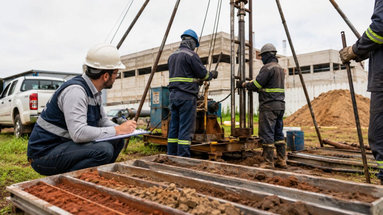 Sondagem revela o que o terreno esconde antes da obra