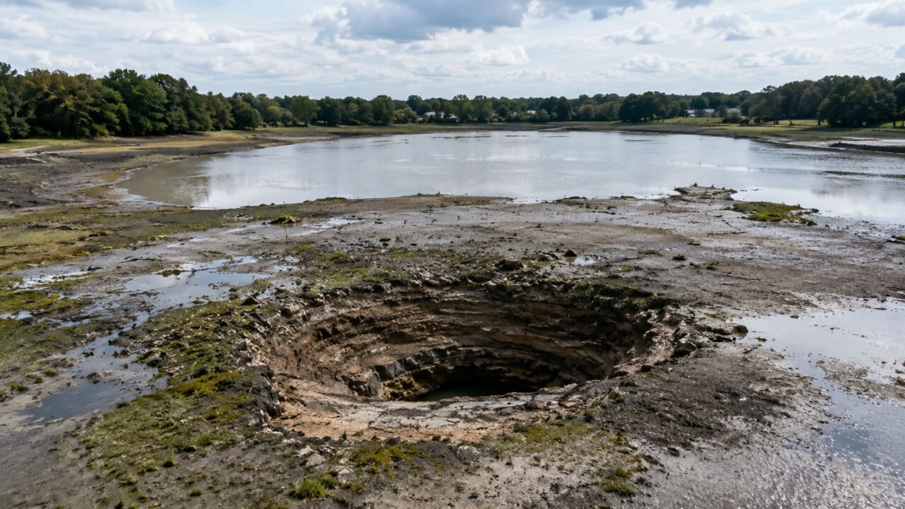 O fenômeno em Lake Jackson mostra como sumidouros subterrâneos podem drenar uma paisagem inteira de forma assustadora