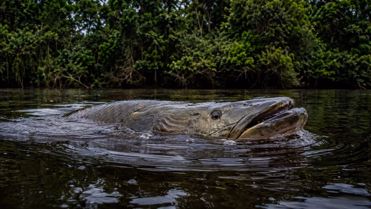 Peixe de água doce cresce como monstro, sobe à superfície e caça aves, mamíferos e outros peixes em ataques rápidos