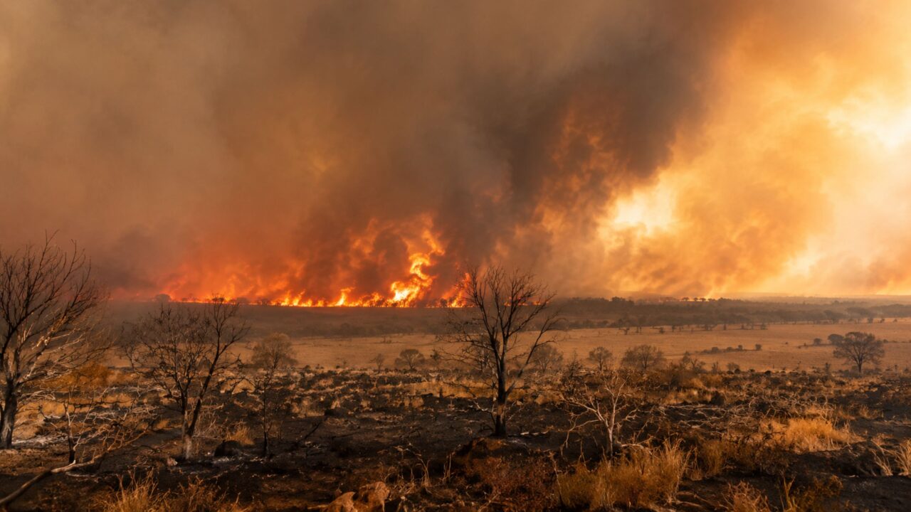 O maior incêndio florestal recente consumiu milhões de hectares e mudou até o clima acima da região