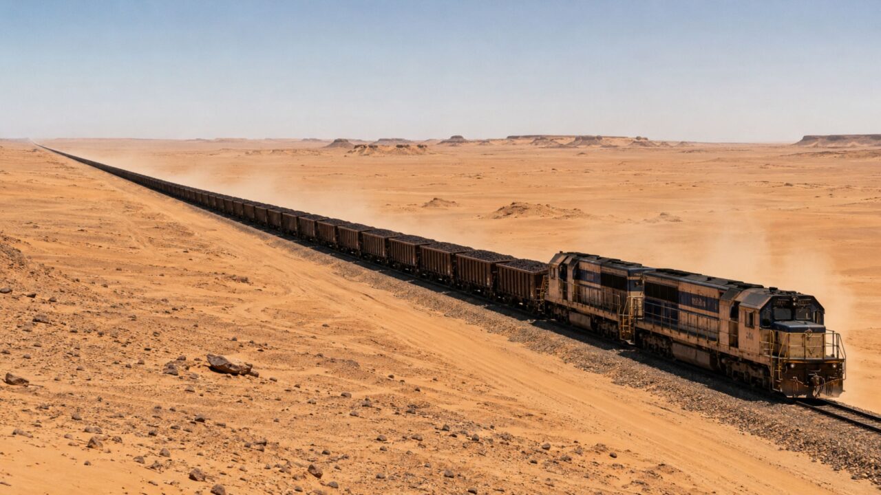 O trem de carga gigante que cruza o deserto e parece não ter fim em uma rota brutal pelo Saara