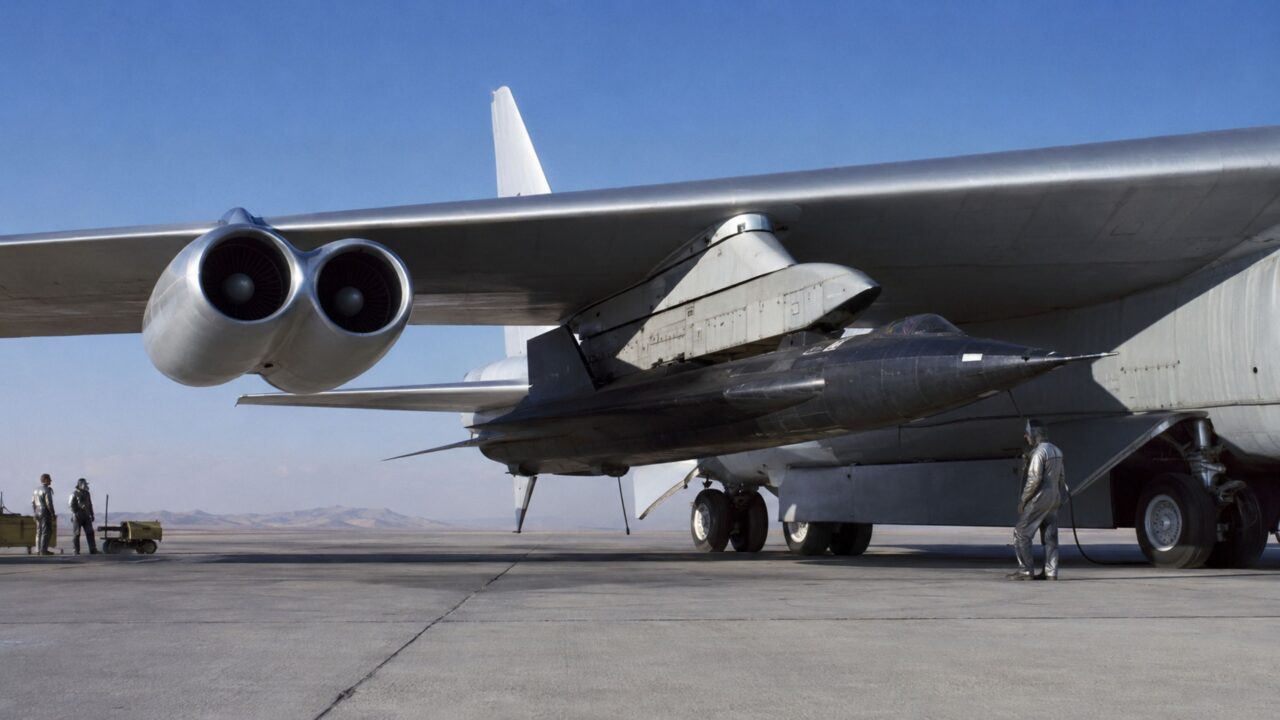X-15 era lançado por um B-52 antes de acelerar