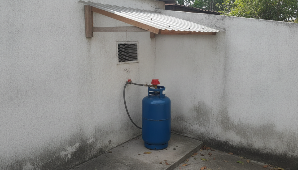 Botijão de gás em área fechada: o risco que a norma proíbe e muita casa ignora