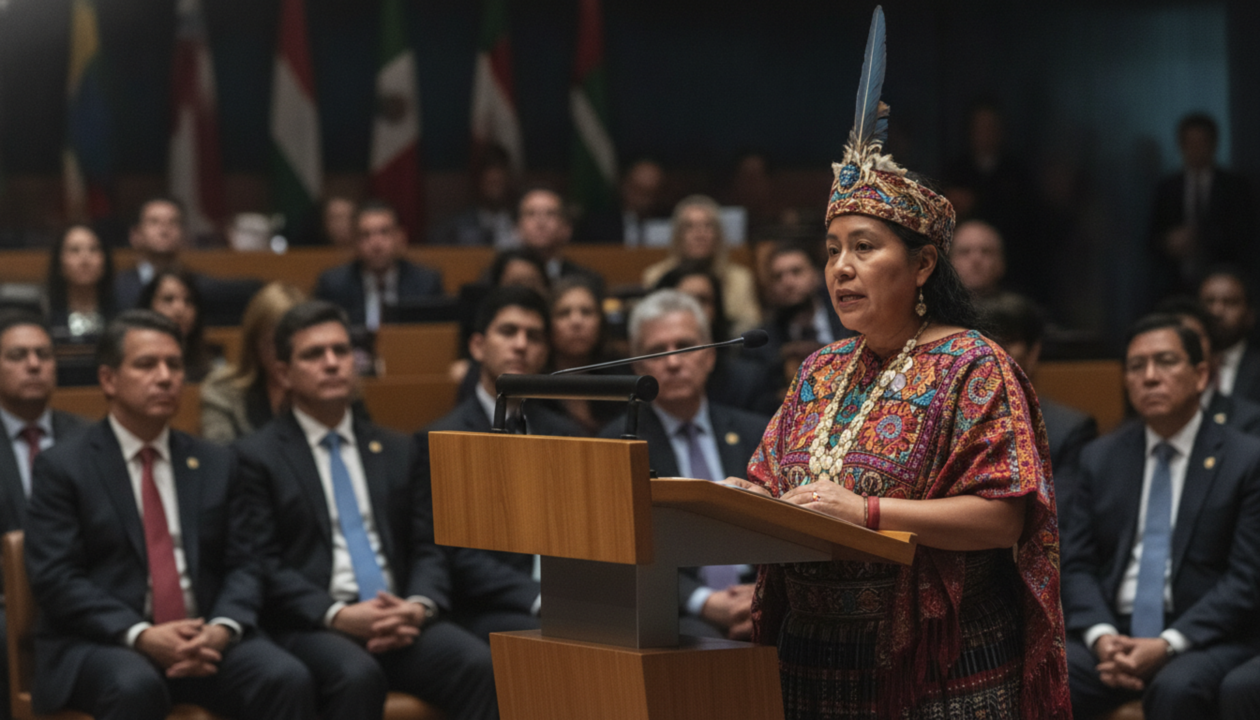 Rigoberta Menchú: “a paz não pode existir sem justiça”. A cadeia de ideias do discurso do Nobel de 1992