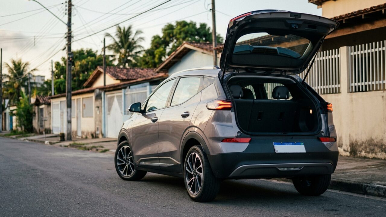 Por R$ 144.990 este elétrico roda até 258 km e amplia o porta-malas de 355 para 916 litros ao rebater os bancos