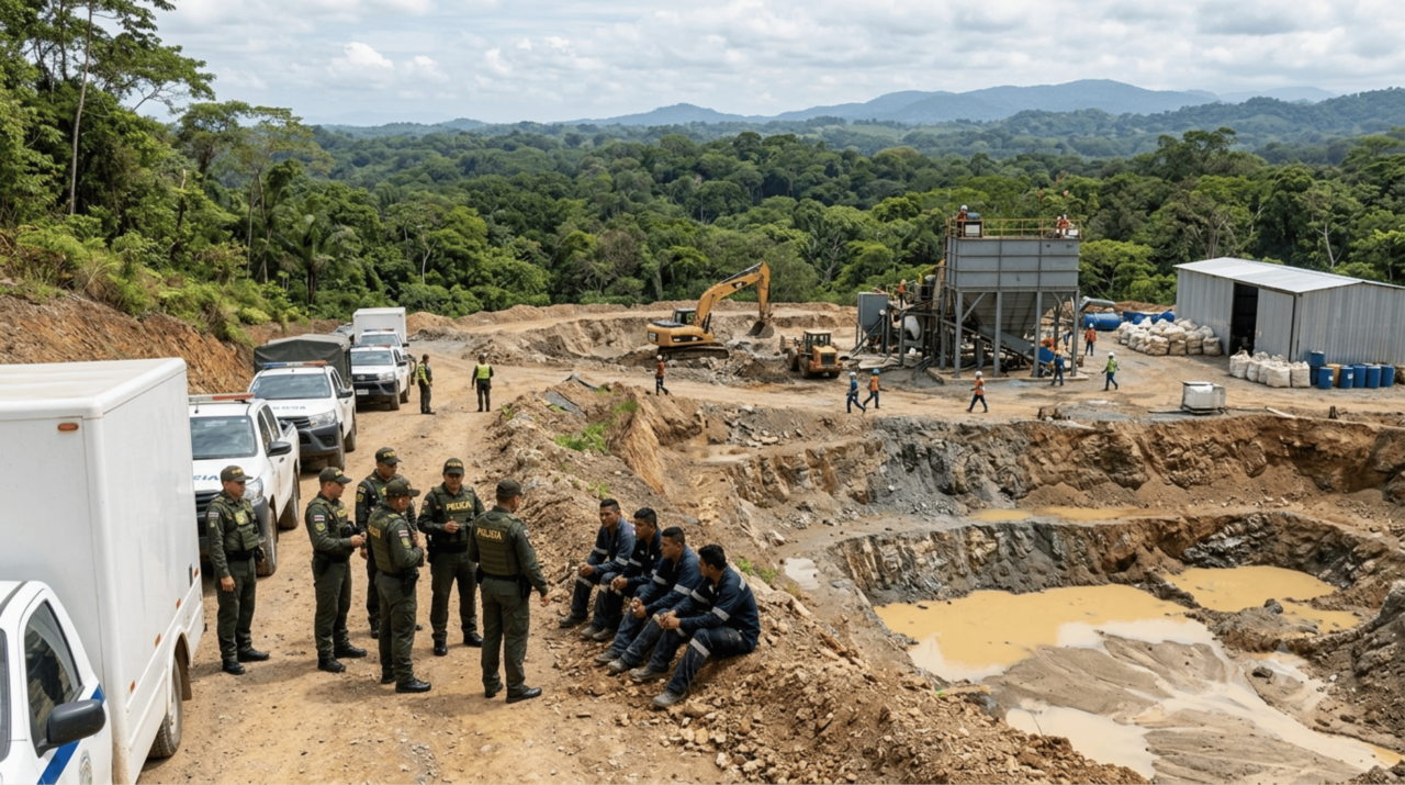 56 peruanos são presos por trabalho ilegal em  mina de ouro em Miramar