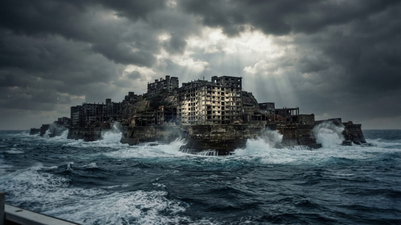 Uma ilha japonesa de apenas 480 metros já abrigou mais de 5 mil pessoas, até que todos foram embora e deixaram uma cidade inteira de concreto cercada pelo mar