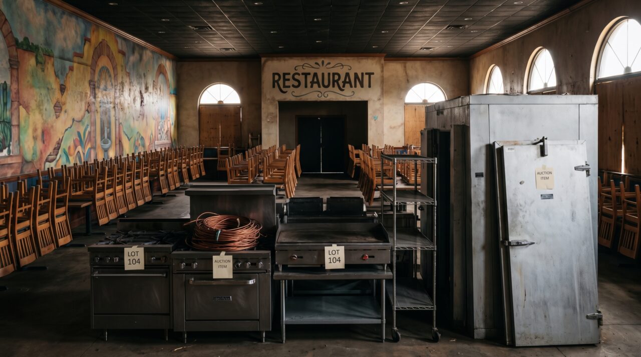 Rede fecha todas as 50 unidades próprias antes da falência e começa a vender em leilão cozinhas, móveis e equipamentos acumulados durante quatro décadas
