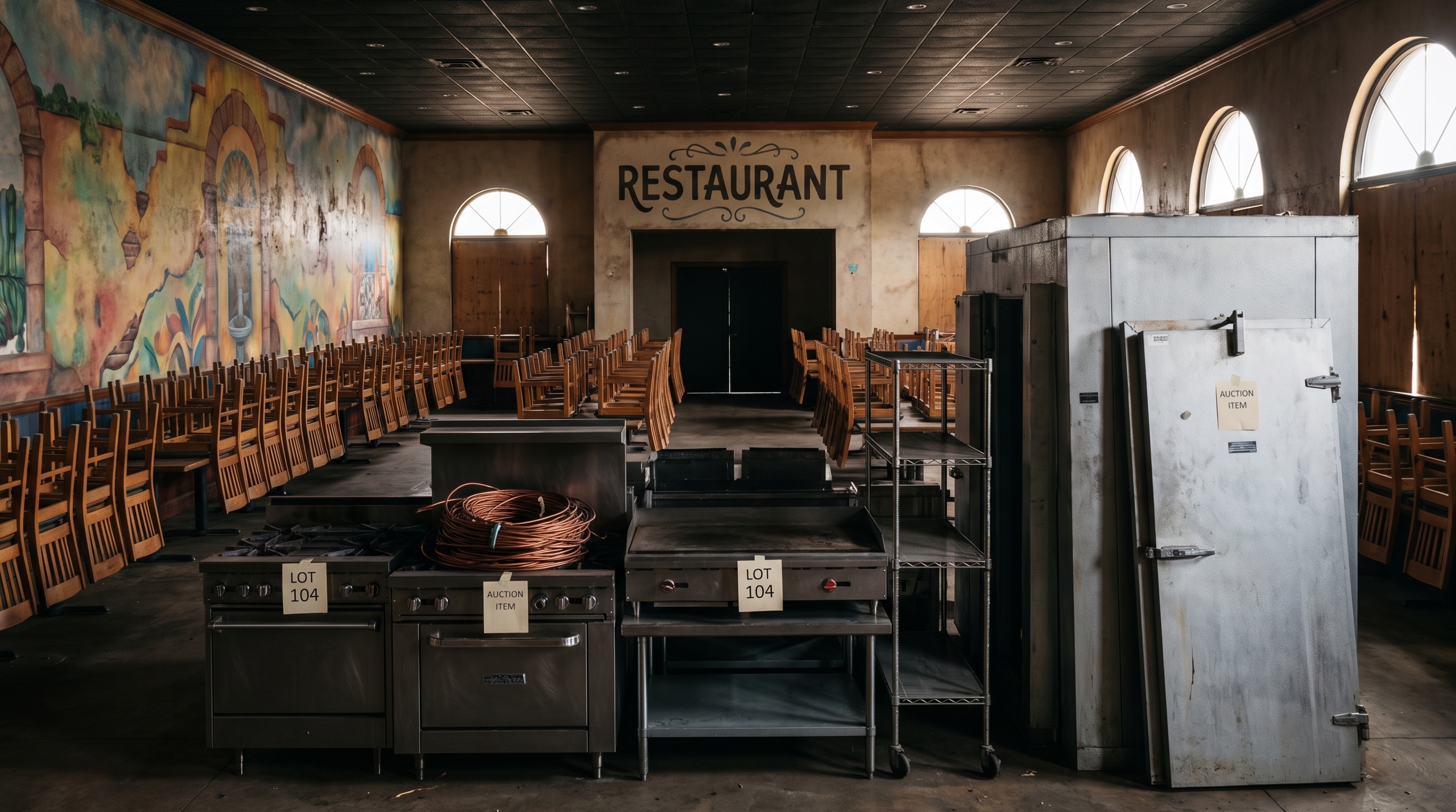 Rede fecha todas as 50 unidades próprias antes da falência e começa a vender em leilão cozinhas, móveis e equipamentos acumulados durante quatro décadas