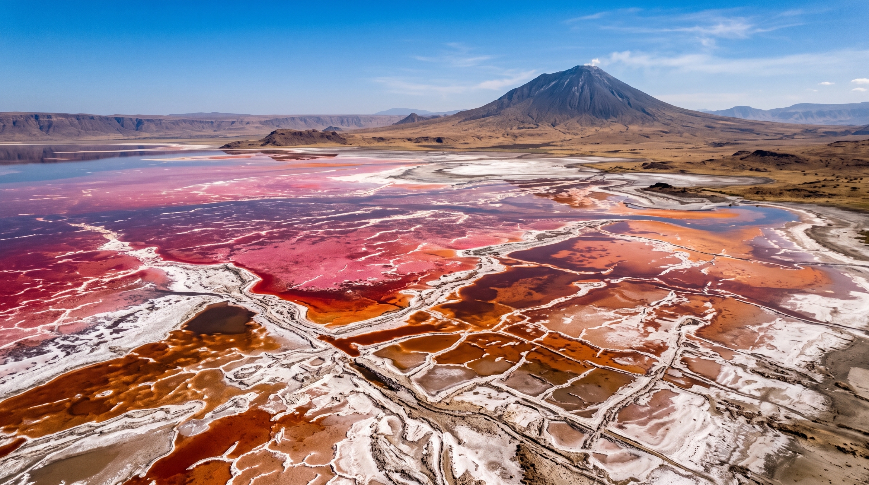 Um lago africano pode transformar animais mortos em figuras cobertas por sais porque sua água é extremamente alcalina e rica em carbonato de sódio, mas essa mesma química hostil também sustenta uma das maiores colônias de reprodução de flamingos do planeta - QTU Questões do Universo