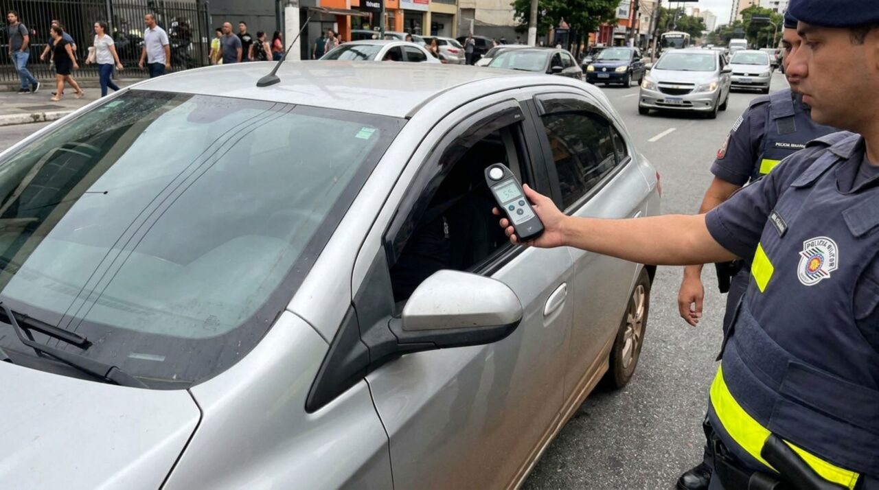 Motorista coloca película mais escura para reduzir o calor e ganhar mais privacidade dentro do carro, mas descobre na blitz que os vidros precisam manter a transparência mínima de 70%