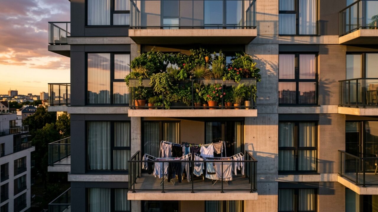 Moradora coloca 18 vasos na varanda e água com terra passa a cair sobre roupas estendidas no apartamento inferior