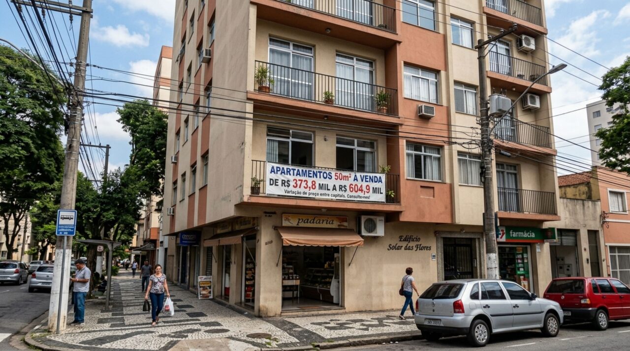 Quanto custa um apartamento de 50 m² nas maiores capitais do Brasil em 2026?