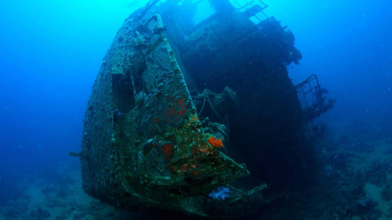 Após 13 anos de buscas, enfim encontraram um navio da Segunda Guerra Mundial a uma profundidade de 96 metros