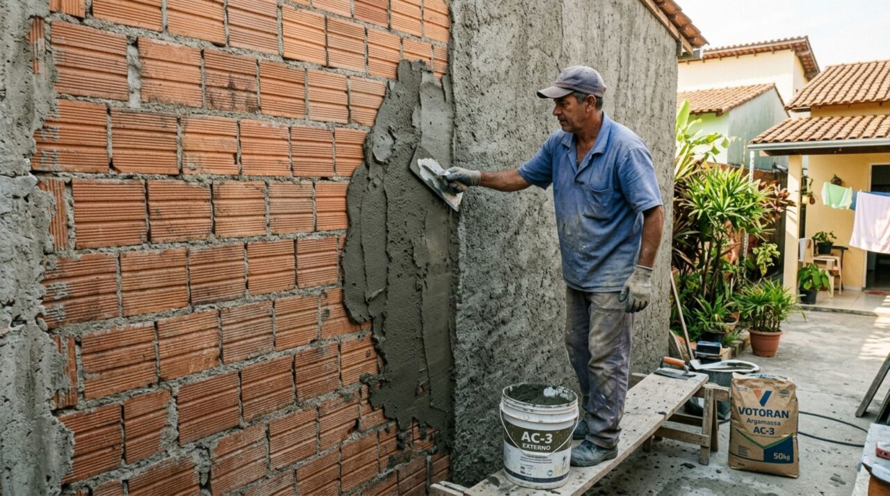 Esqueça o reboco: pedreiro oferece alternativa com argamassa para não deixar parede no tijolo cru e vira tendência entre brasileiros