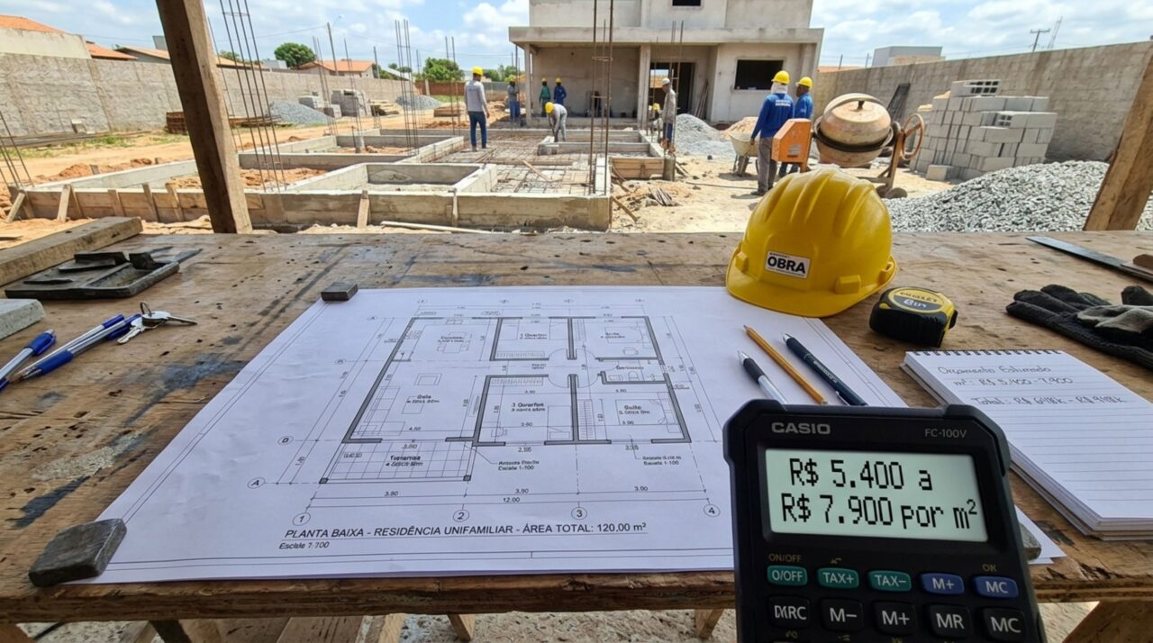 Quanto custa construir uma casa de classe média-alta com 120 m² e por que o custo quase sempre aumenta para quem não planeja com antecedência?