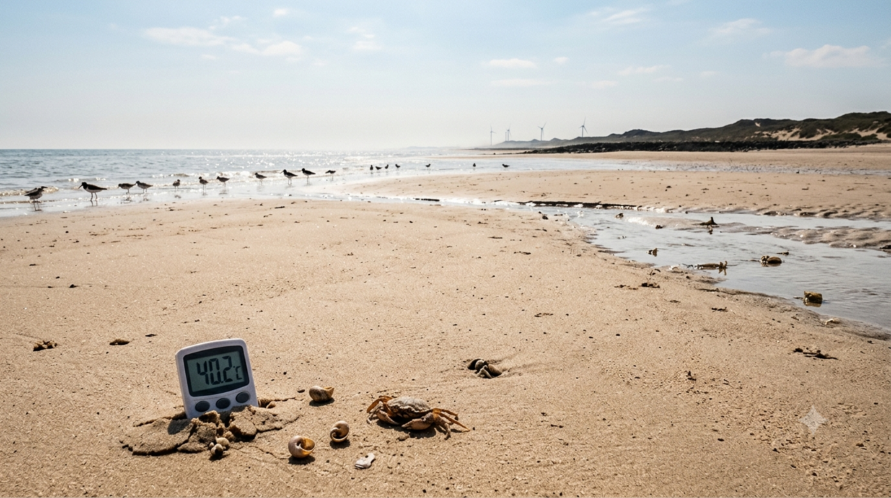 Areia do mar chega a 40 °C e calor extremo “cozinha” animais em um dos ecossistemas mais importantes da Europa