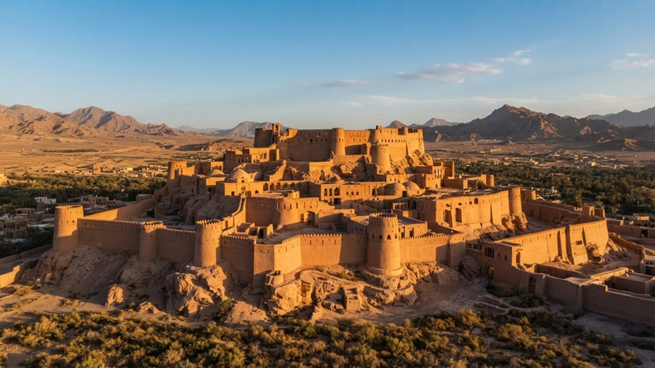 Uma fortaleza de barro cresceu no cruzamento de rotas do deserto e um terremoto destruiu grande parte dela em poucos segundos