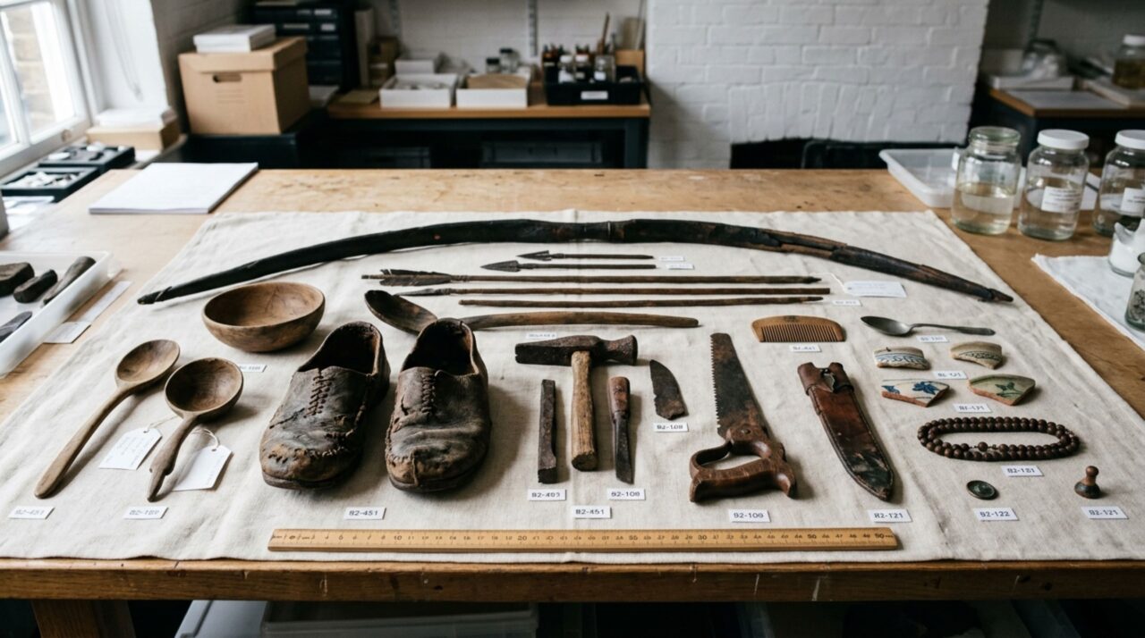 Os objetos encontrados no naufrágio do Mary Rose ajudam a reconstruir o trabalho, a alimentação e a rotina dos homens que estavam a bordo