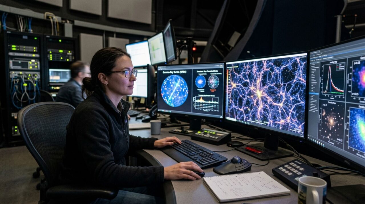 Mapeamento estatístico de explosões de raios gama no universo observável