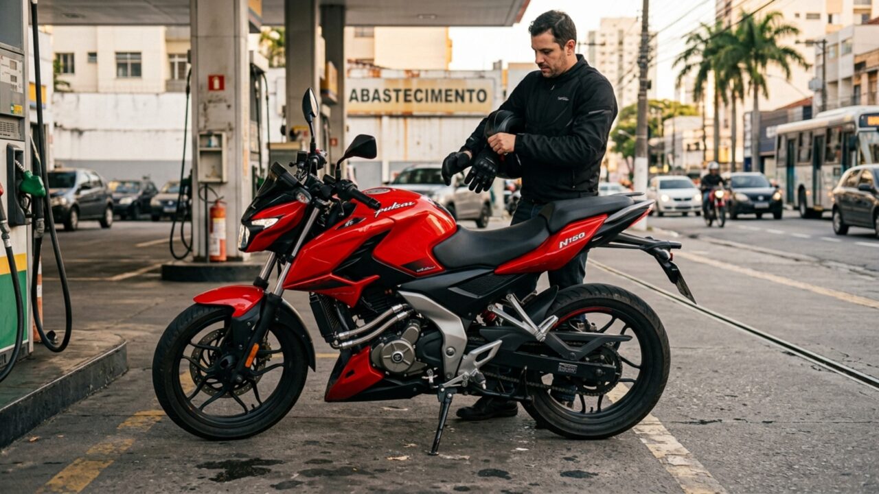 Por R$ 16.500, moto de 150 cc mostra chamadas no painel, carrega o celular e oferece três anos de garantia
