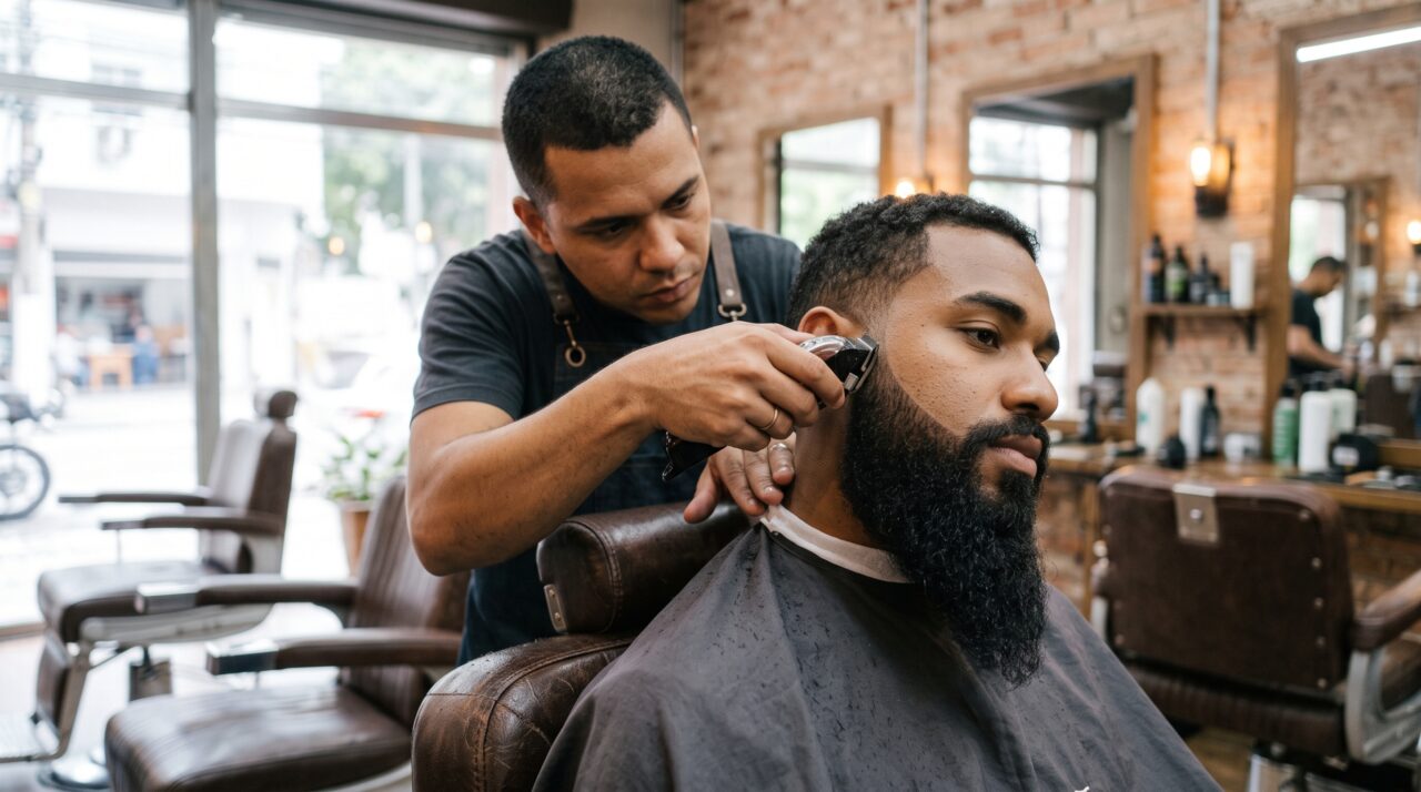 Deixar a barba crescer sem mexer nas laterais parece o caminho para ganhar volume, mas é justamente aí que muitos rostos começam a perder definição