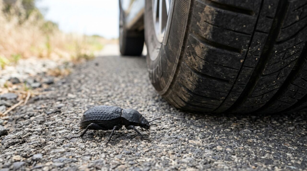 O besouro exótico com uma armadura tão resistente que consegue sobreviver ao peso de um carro