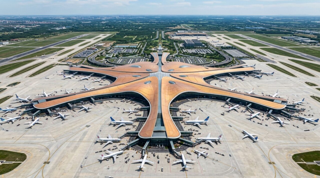 O megaterminal de R$ 60 bilhões com o formato de uma estrela-do-mar gigante projetado para receber 100 milhões de passageiros