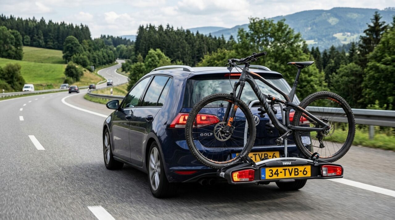 Motorista leva bicicleta em suporte traseiro permitido, mas é autuado porque o equipamento encobriu a placa do carro