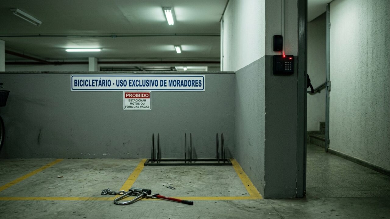 Moradora deixa bicicleta de R$ 14 mil no bicicletário do prédio e condomínio afirma não ter responsabilidade depois que equipamento desaparece durante a madrugada