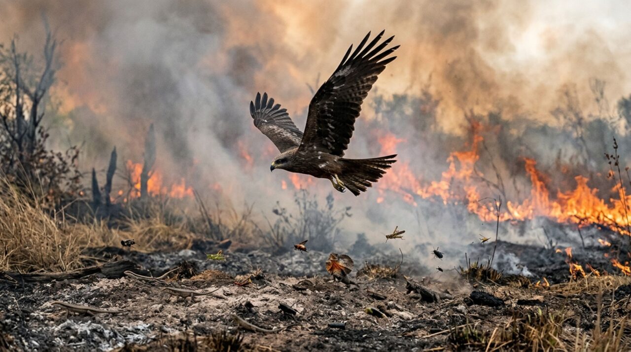 As aves que carregam brasas para caçar na Austrália