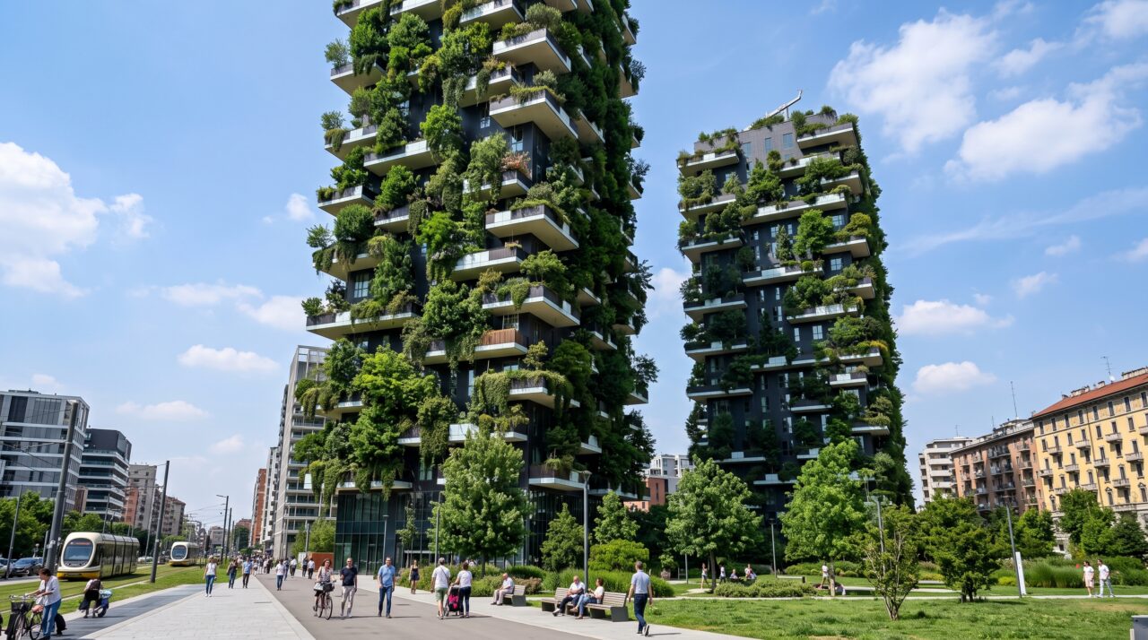 O Bosco Verticale em Milão e o uso de florestas verticais na arquitetura das grandes cidades.