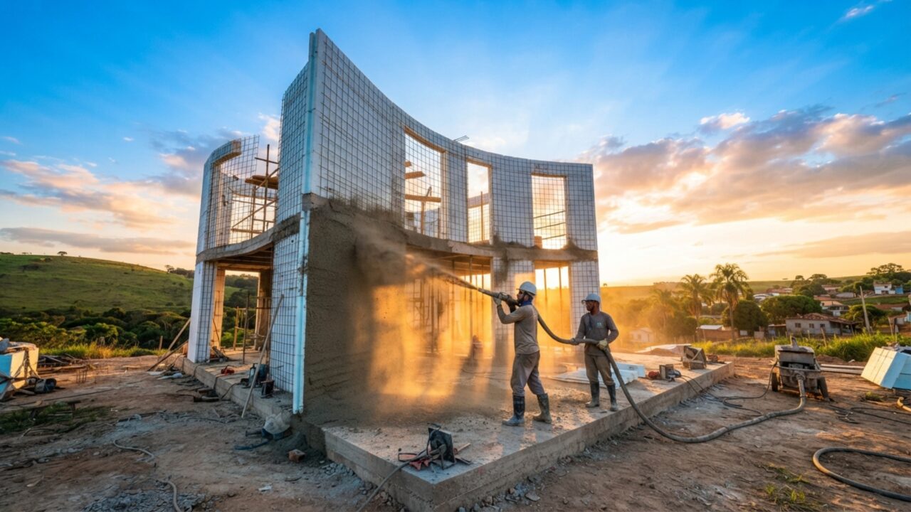 Casa de 'isopor' vira tendência no interior do Brasil, suporta ventos de 100 km/h e custa metade de uma casa de alvenaria