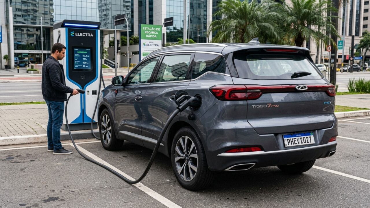 Nem elétrico puro nem híbrido convencional: SUV de R$ 209.990 combina recarga na tomada, sete anos de garantia e autonomia total de até 1.200 km